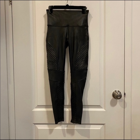 Spanx Faux Leather Moto Leggings - Picture 6 of 7